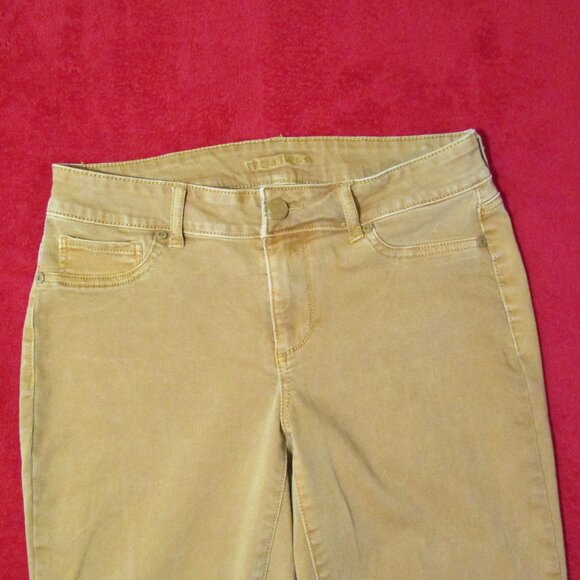 Maurices Pants - Stretch Mustard Yellow Ankle Length - Picture 3 of 5